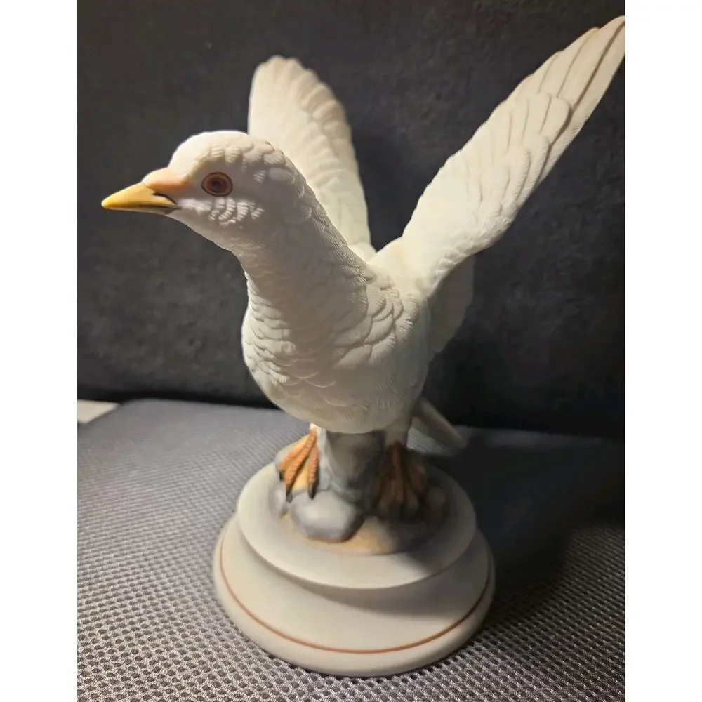 Andrea by Sadek porcelain white dove figurine 8.5 In